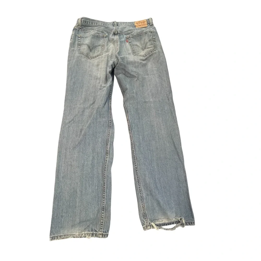 Levis 559 Relaxed Straight Jeans Distressed Mens 36x34 (Fit 36x33)Blue Y2K